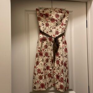 Ann Taylor Loft strapless dress. Perfect fall transition dress.